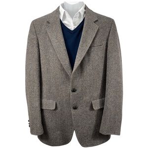 Vintage Thread Needle Street Boyd’s Men’s 42-44R Brown Twill Pure Wool Blazer